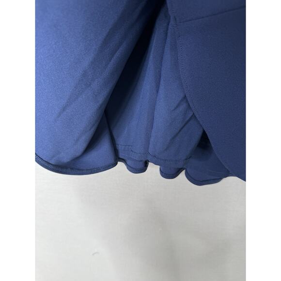 Gal Meets Glam Womens Dress 6 Blue Tyler Off The Shoulder Scuba Crepe Evening - Picture 8 of 14